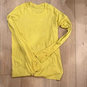 lululemon athletica Yellow Long Sleeve Top